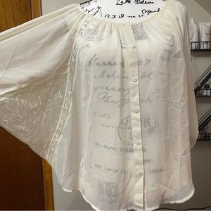 * LC by Lauren Conrad off white blouse